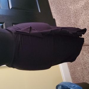 Black halogen ruffle skirt